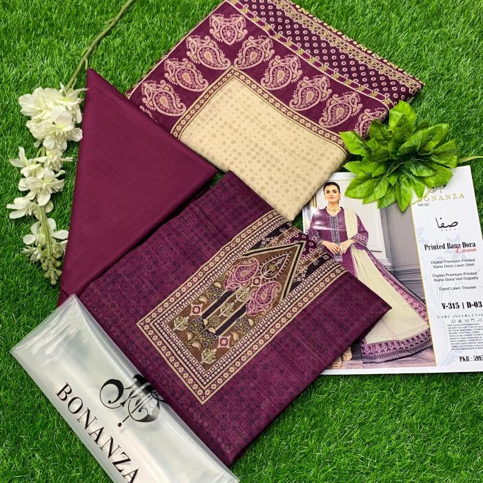 Bonanza Satrangi Lawn 2024 Collection New Arrivals - Image 4