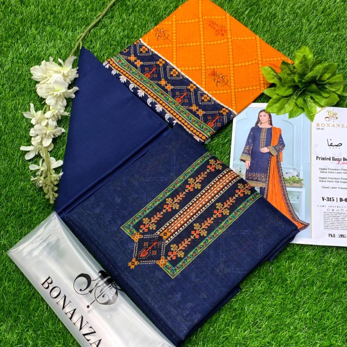 Bonanza Satrangi Lawn 2024 Collection New Arrivals - Image 2